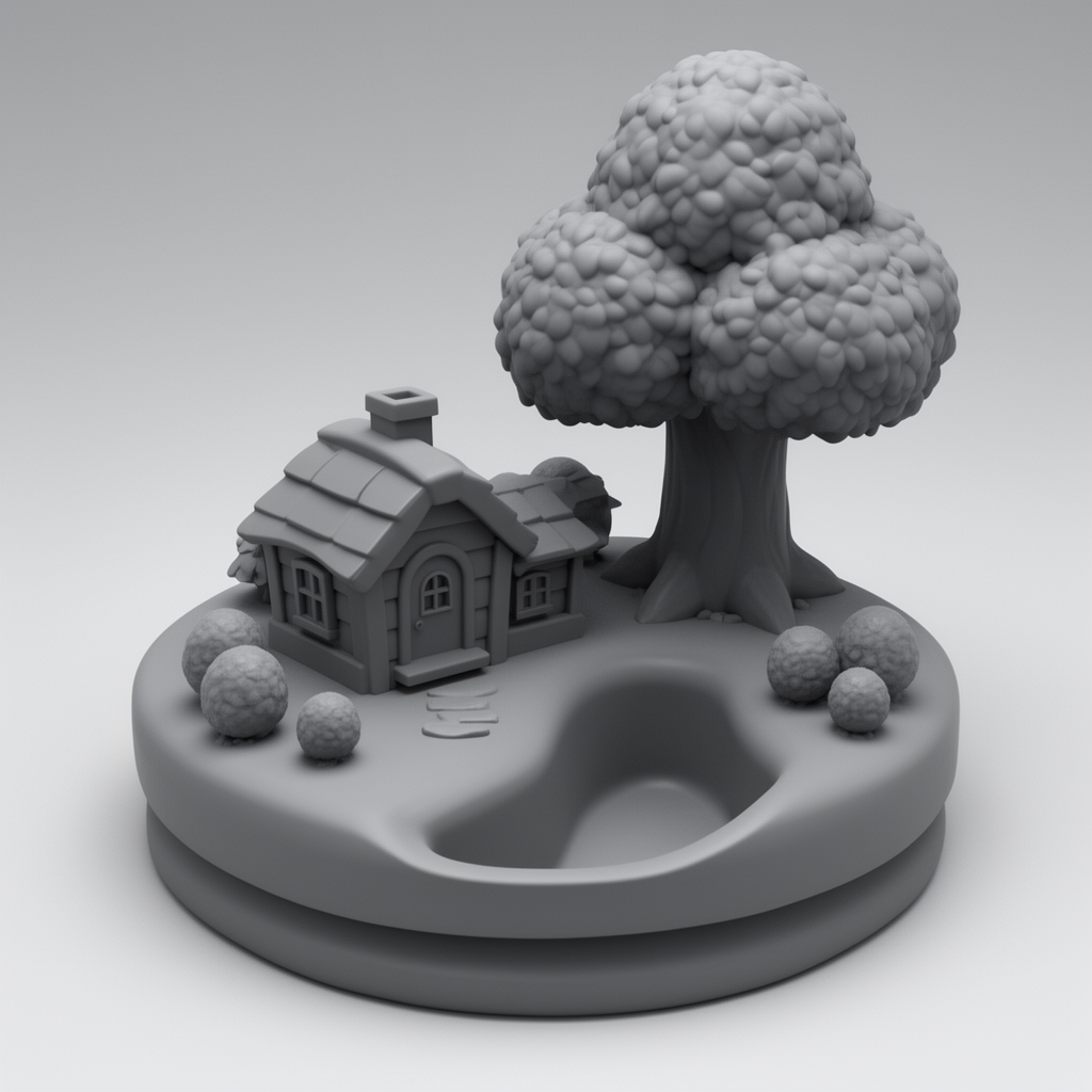 Animal Crossing Diorama Planter free 3D printable STL
