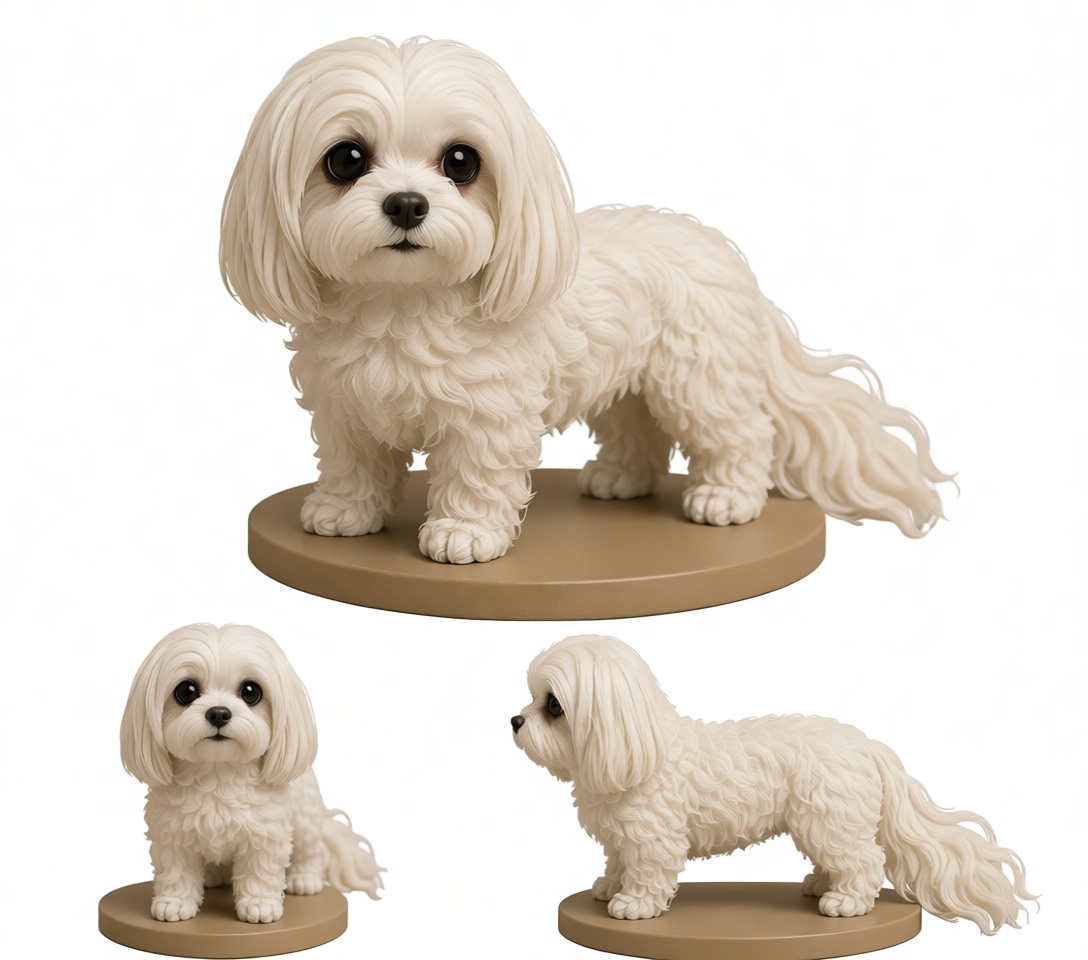 Maltese Dog Figurine free 3D printable STL
