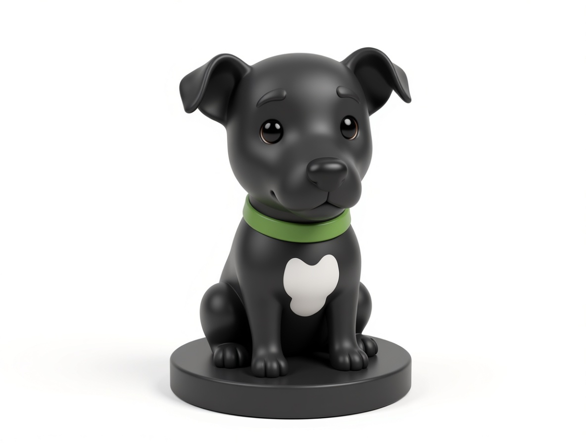 Black Labrador Puppy Figurine free 3D printable STL