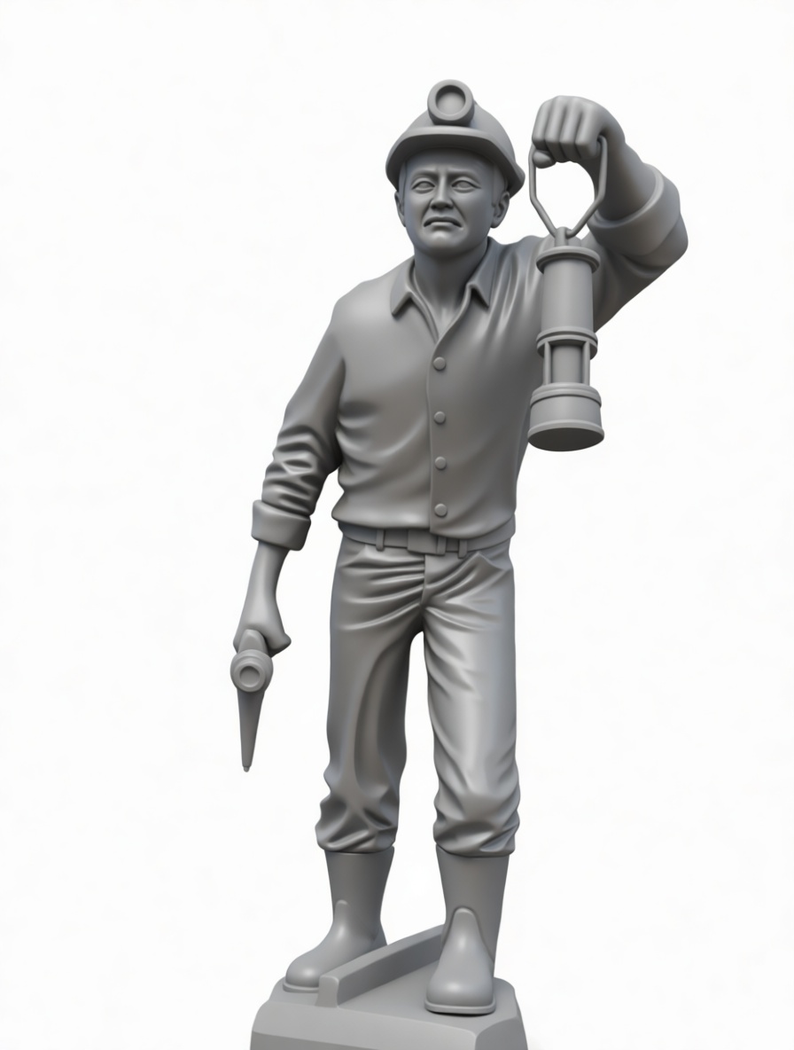Coal Miner Figurine free 3D printable STL