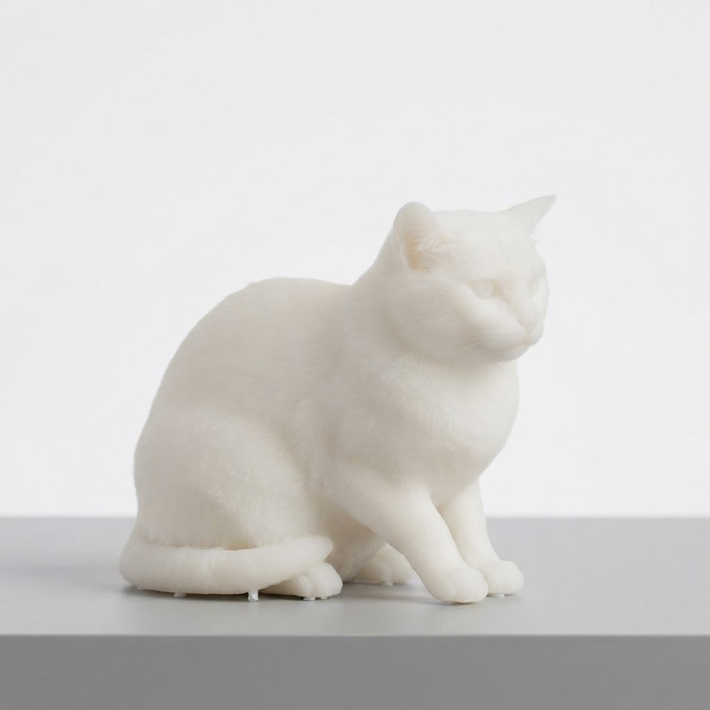 Sitting Cat Figurine free 3D printable STL