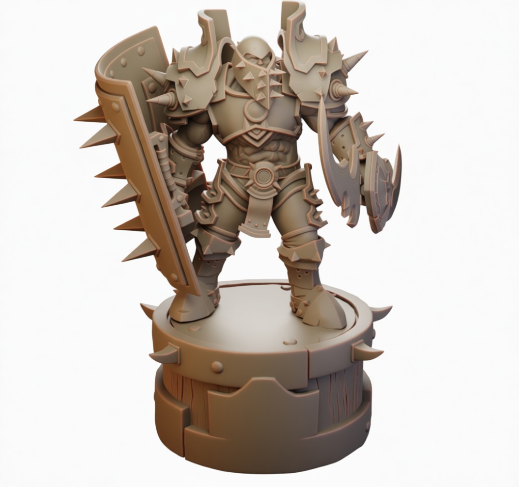 Orc Warrior Miniature free 3D printable STL