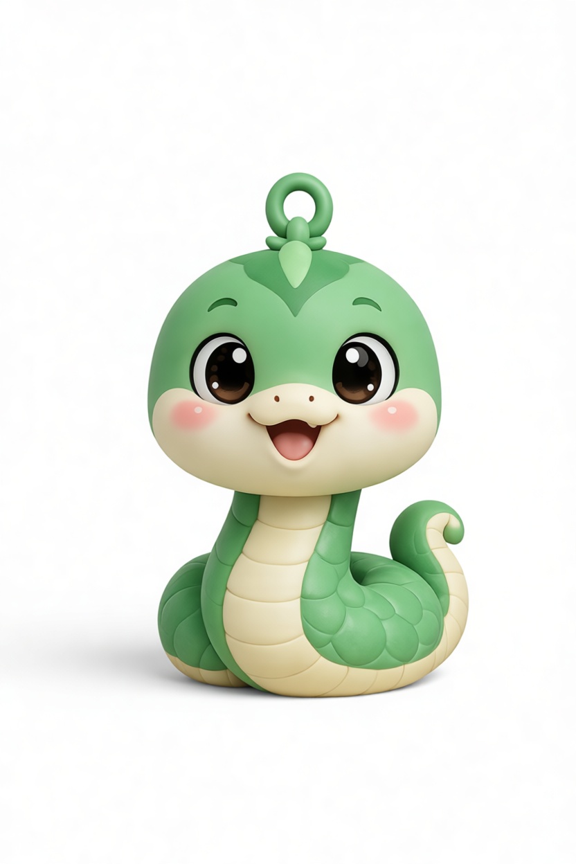 Cute Green Snake Figurine free 3D printable STL