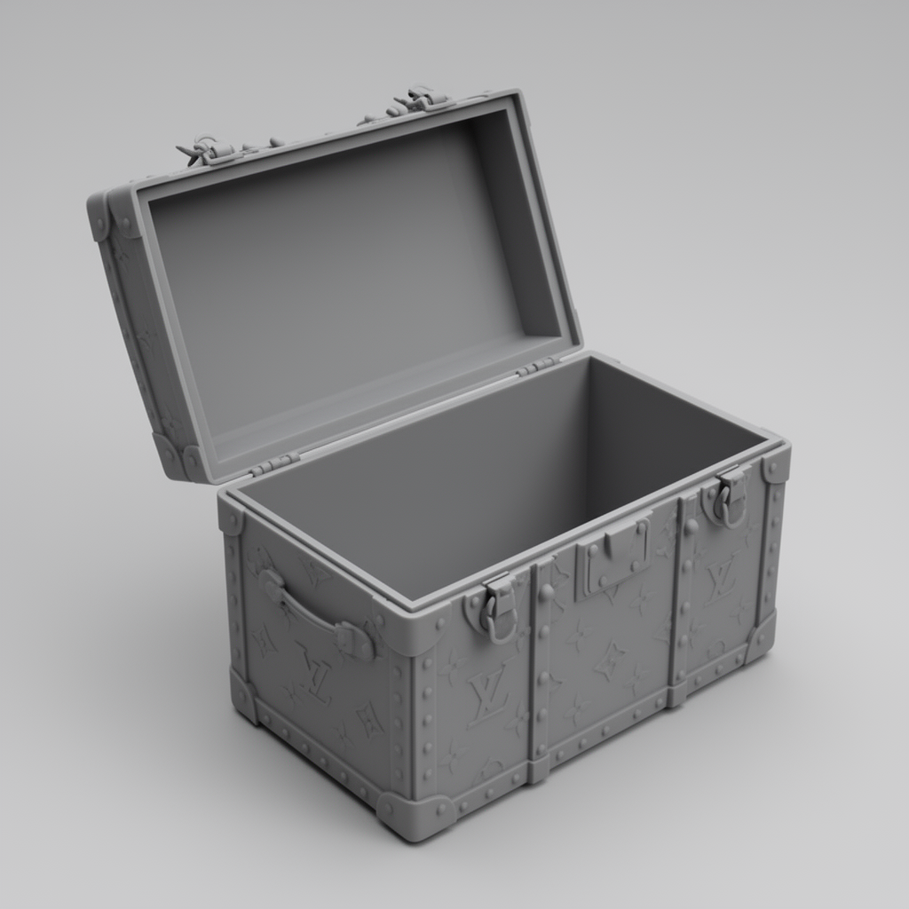 Louis Vuitton Trunk Model free 3D printable STL