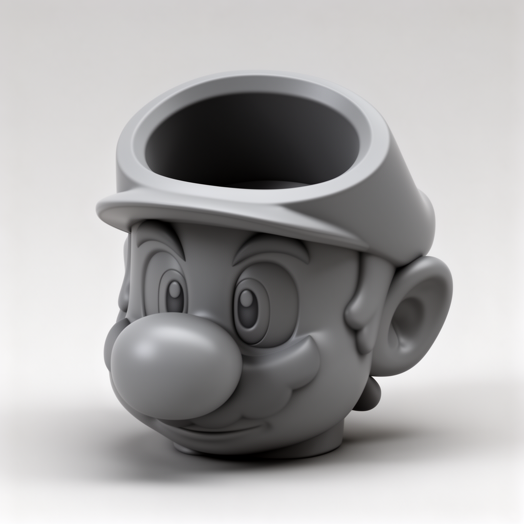 Super Mario Pen Holder free 3D printable STL
