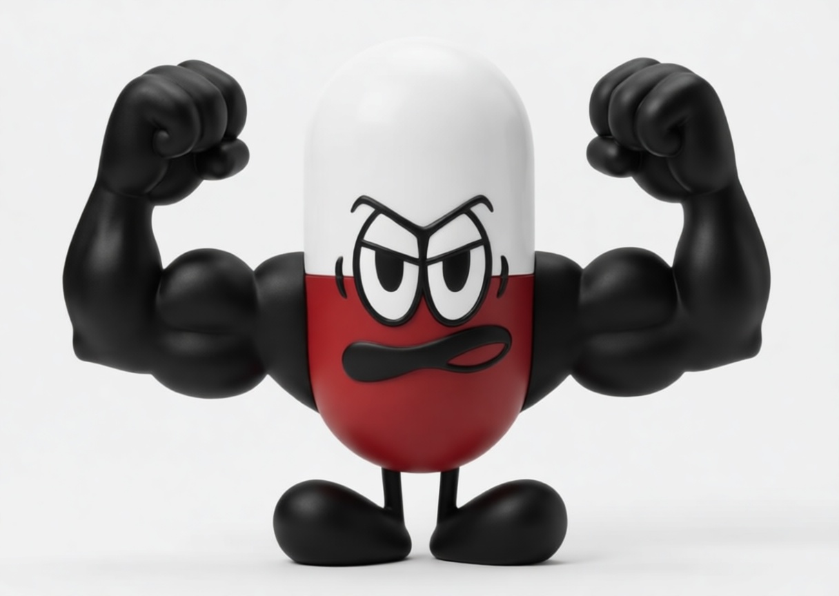 Strong Pill Character Figurine free 3D printable STL
