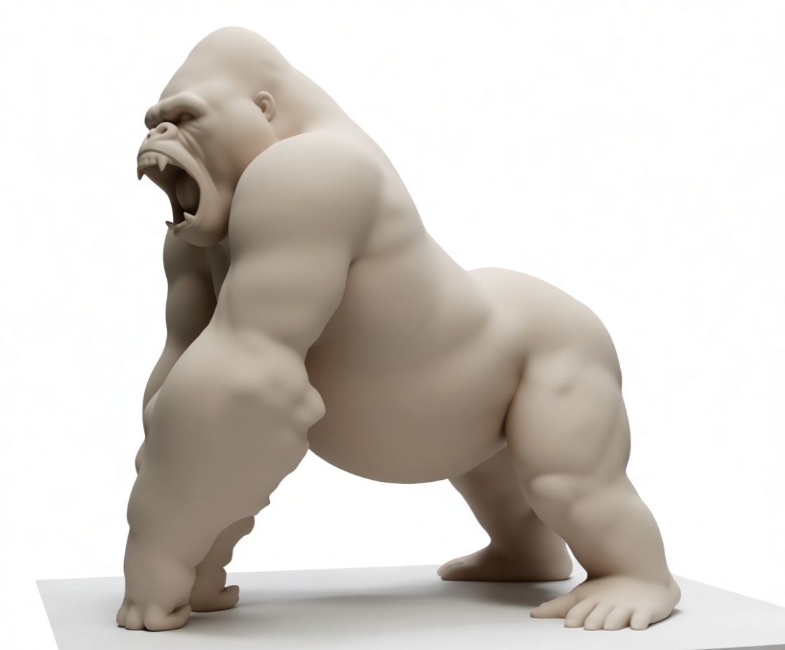 Gorilla Figurine free 3D printable STL