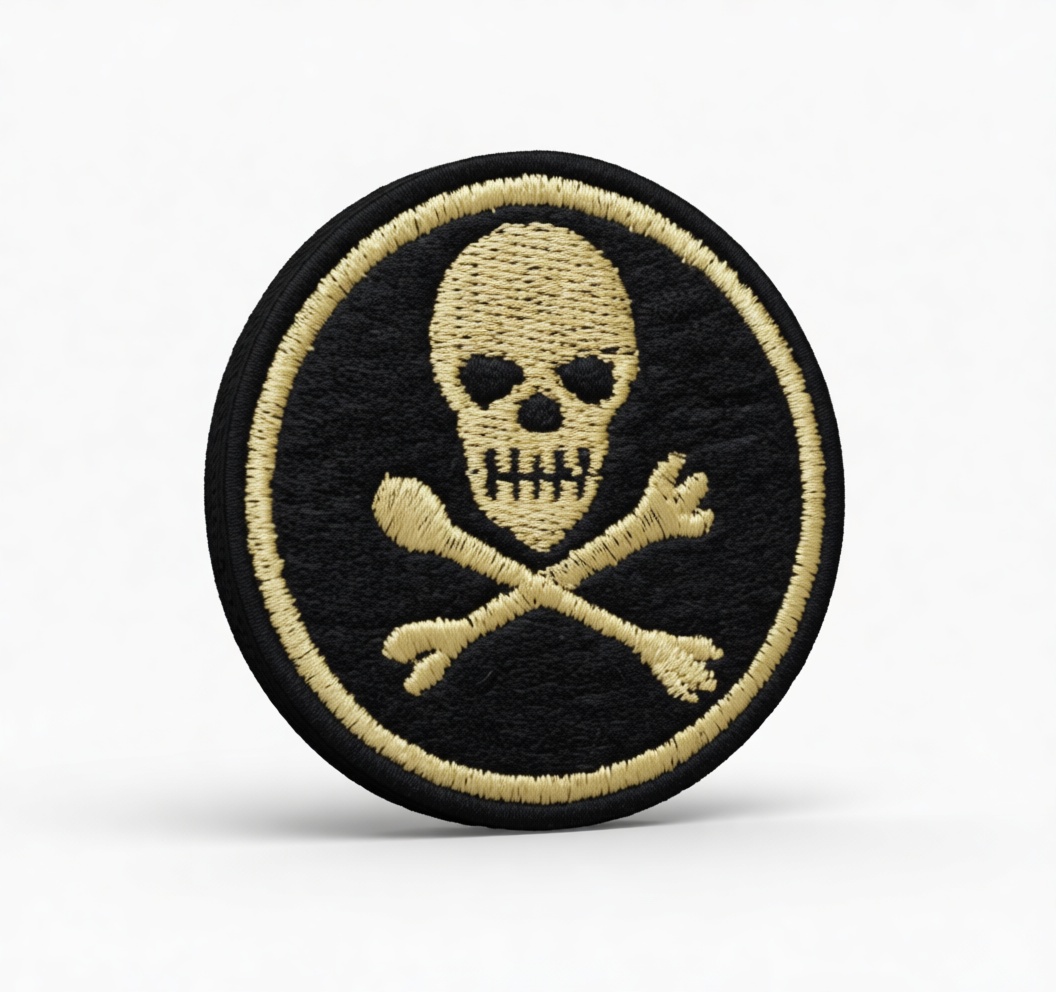 Skull and Crossbones Patch free 3D printable STL