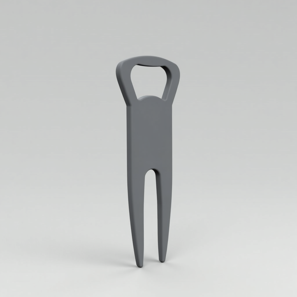Golf Divot Tool with Opener free 3D printable STL