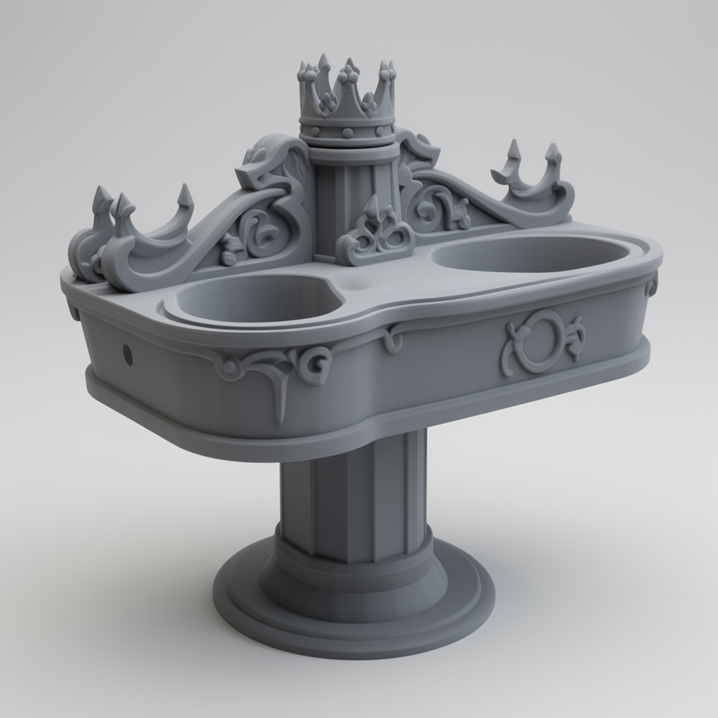 Royal Dog Feeding Station free 3D printable STL