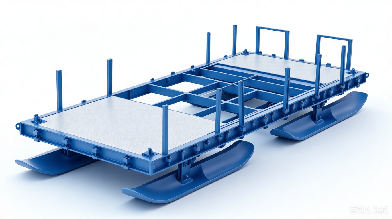 Tracked Snowmobile Trailer Model free 3D printable STL
