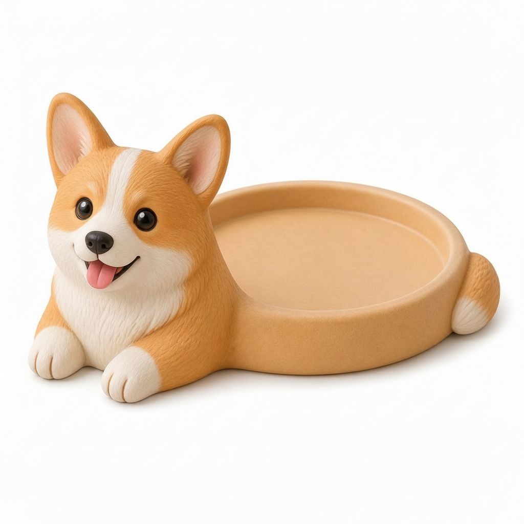 Corgi Dog Trinket Tray free 3D printable STL