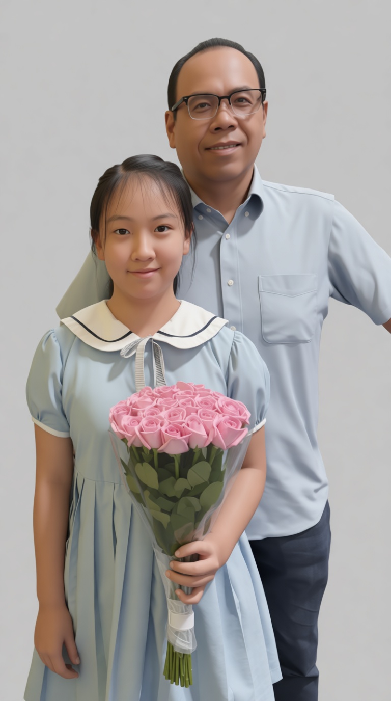 Father and Daughter Figurine free 3D printable STL