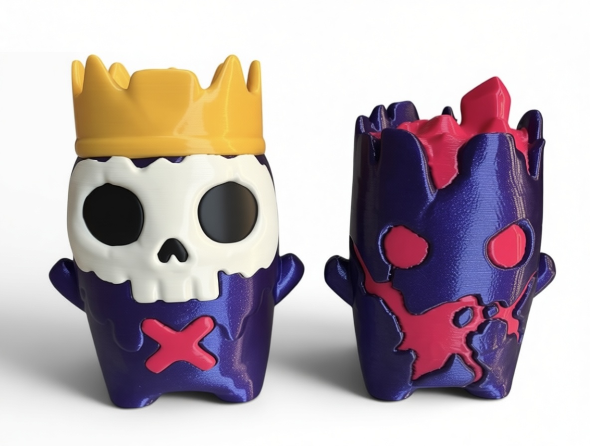 King Skull Figurine free 3D printable STL