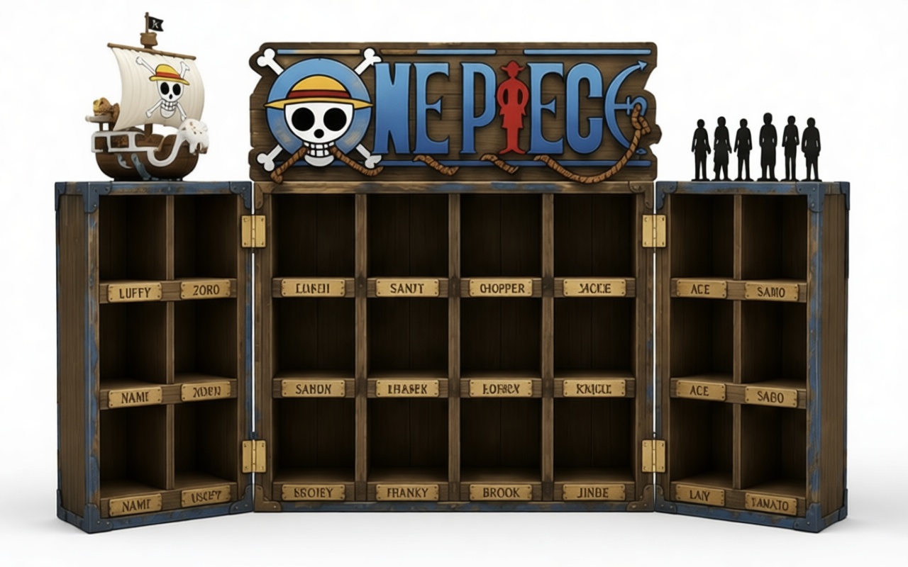 One Piece Display Cabinet free 3D printable STL
