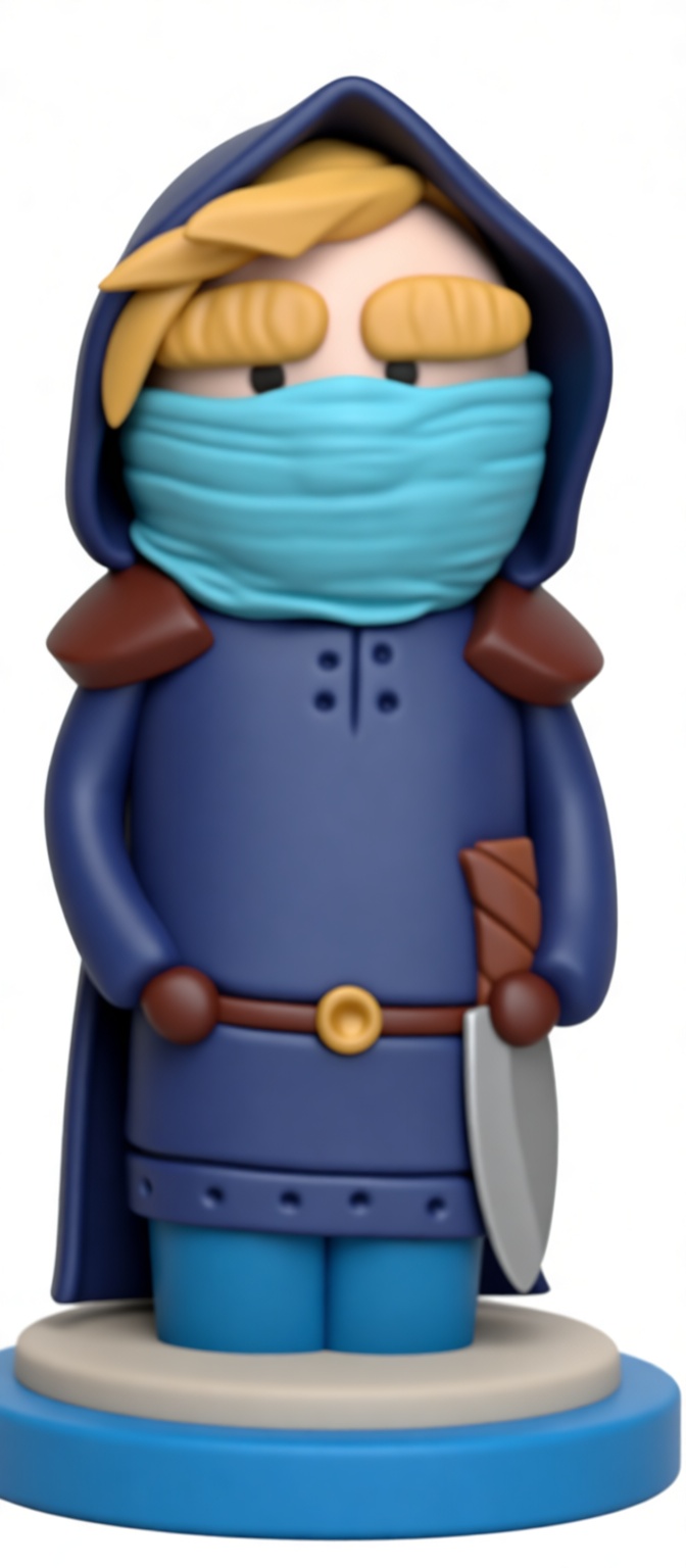 Medieval Rogue Figurine free 3D printable STL