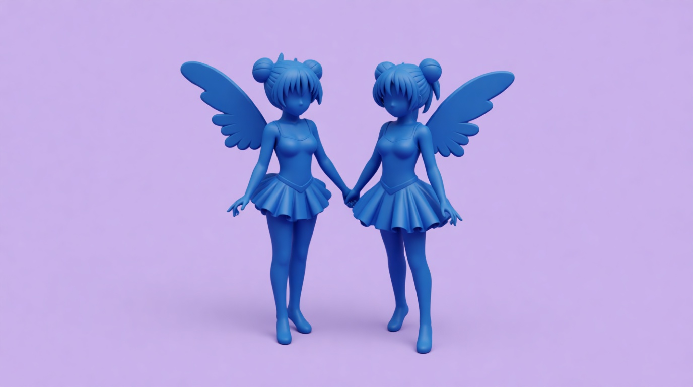 Fairy Twins Figurines free 3D printable STL
