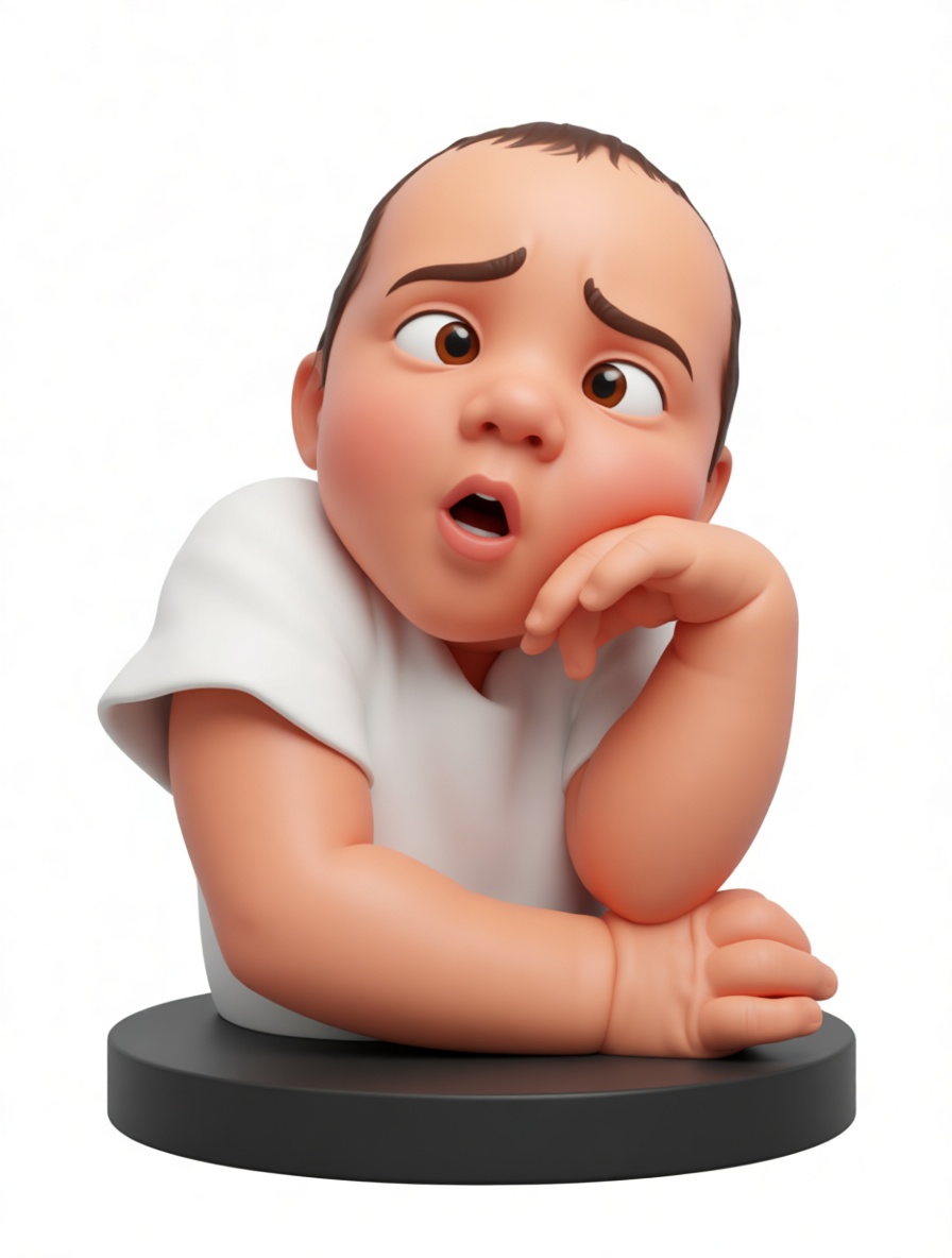 Pondering Baby Bust free 3D printable STL