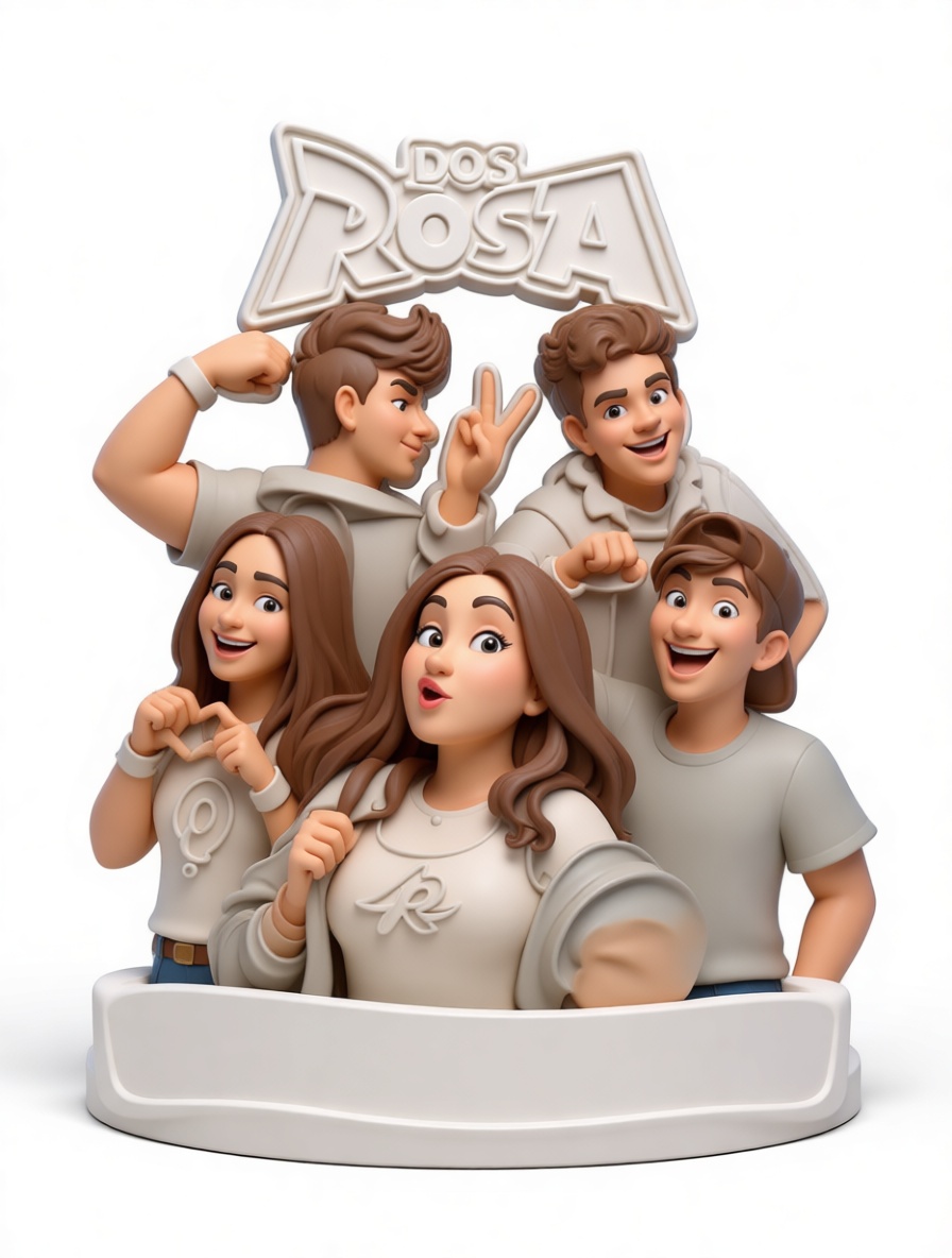 Dos Rosa Group Figurine free 3D printable STL