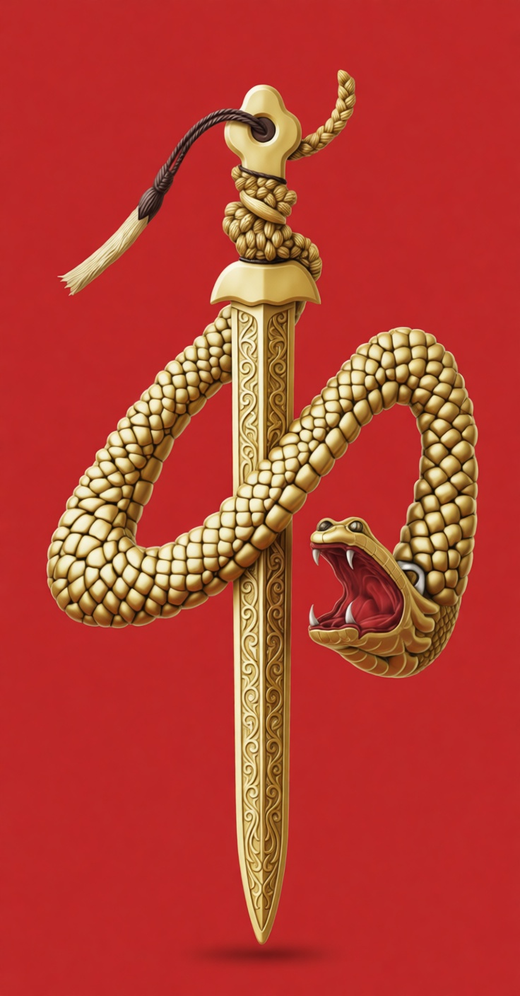 Golden Snake Dagger Sculpture free 3D printable STL