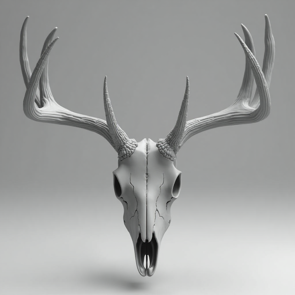 Deer Skull Keychain Figurine free 3D printable STL