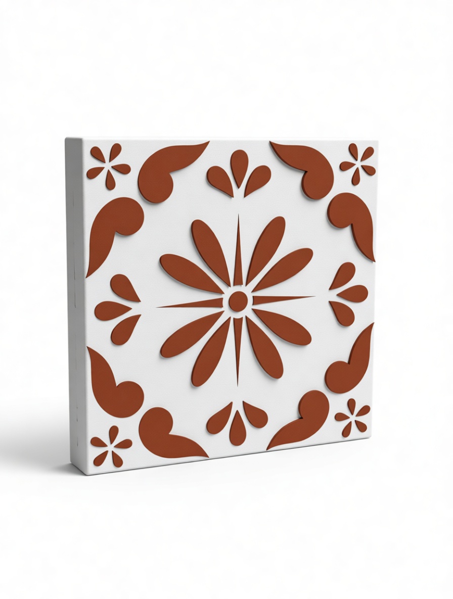 Floral Tile Panel free 3D printable STL