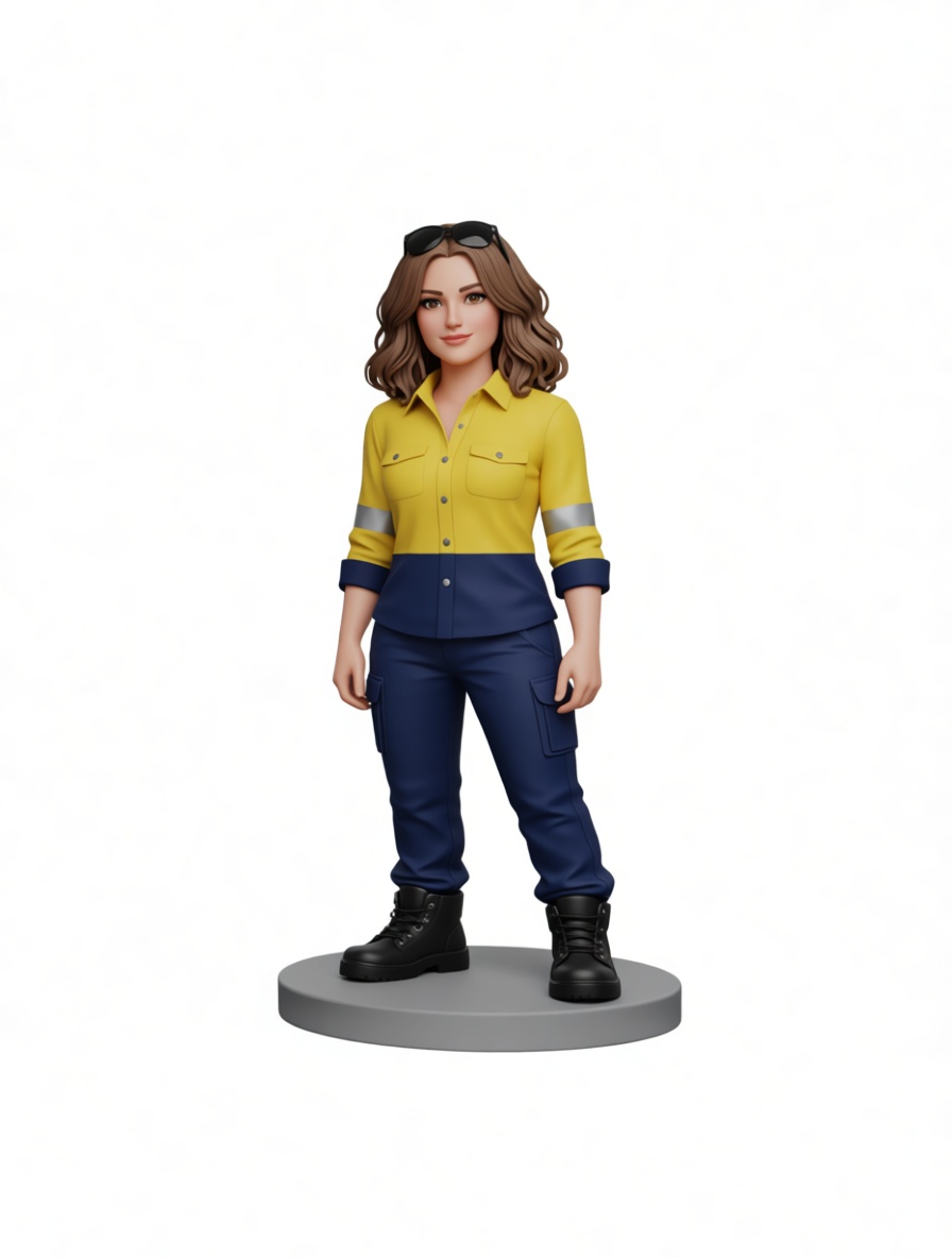 Woman Workwear Figurine free 3D printable STL