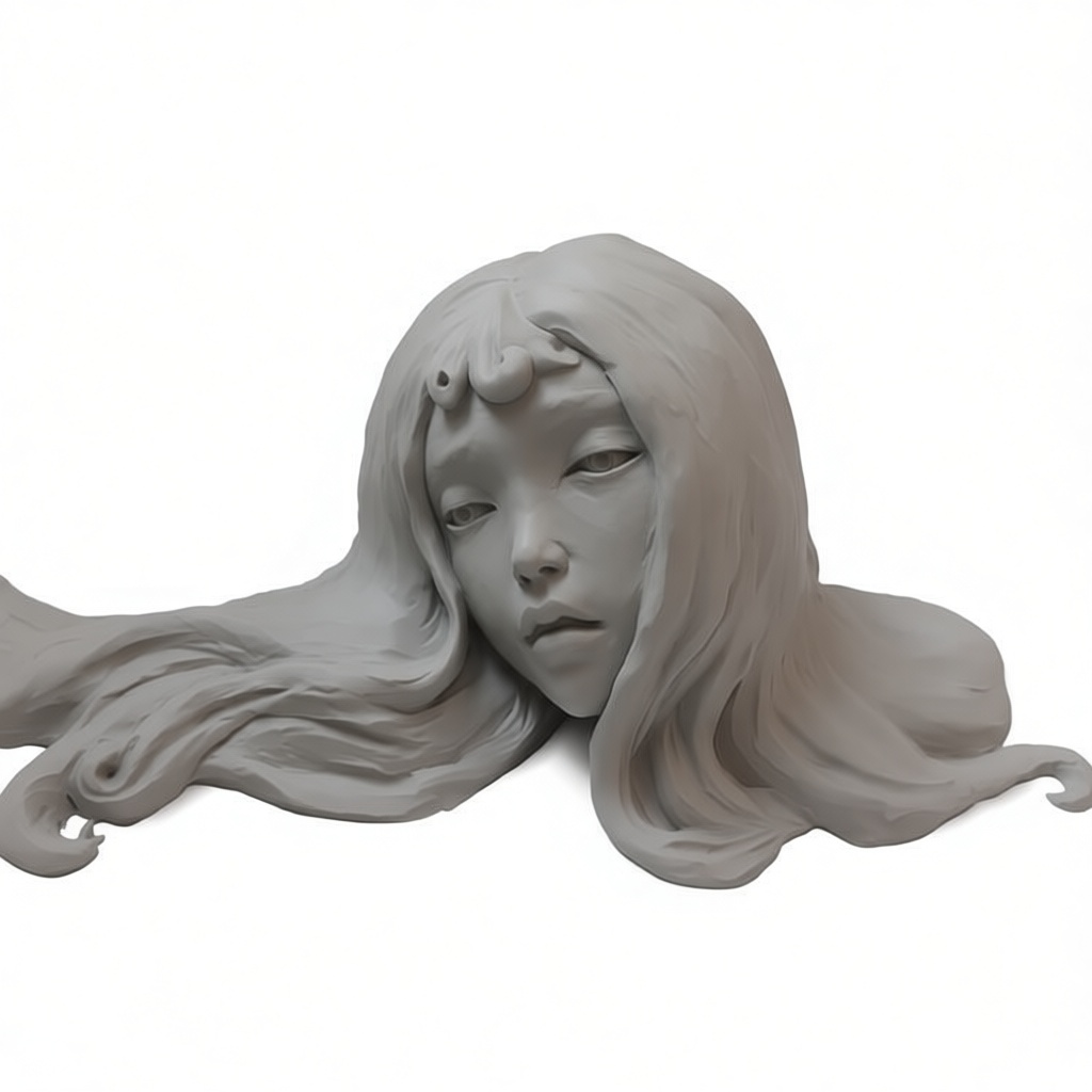Sad Girl Bust free 3D printable STL