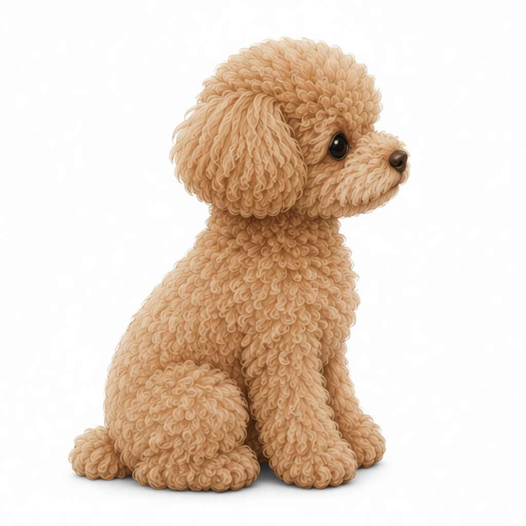 Toy Poodle Figurine free 3D printable STL