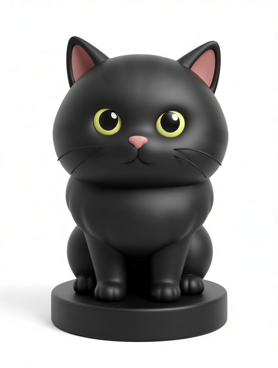 Black Cat Figurine - Free 3D Printable STL File
