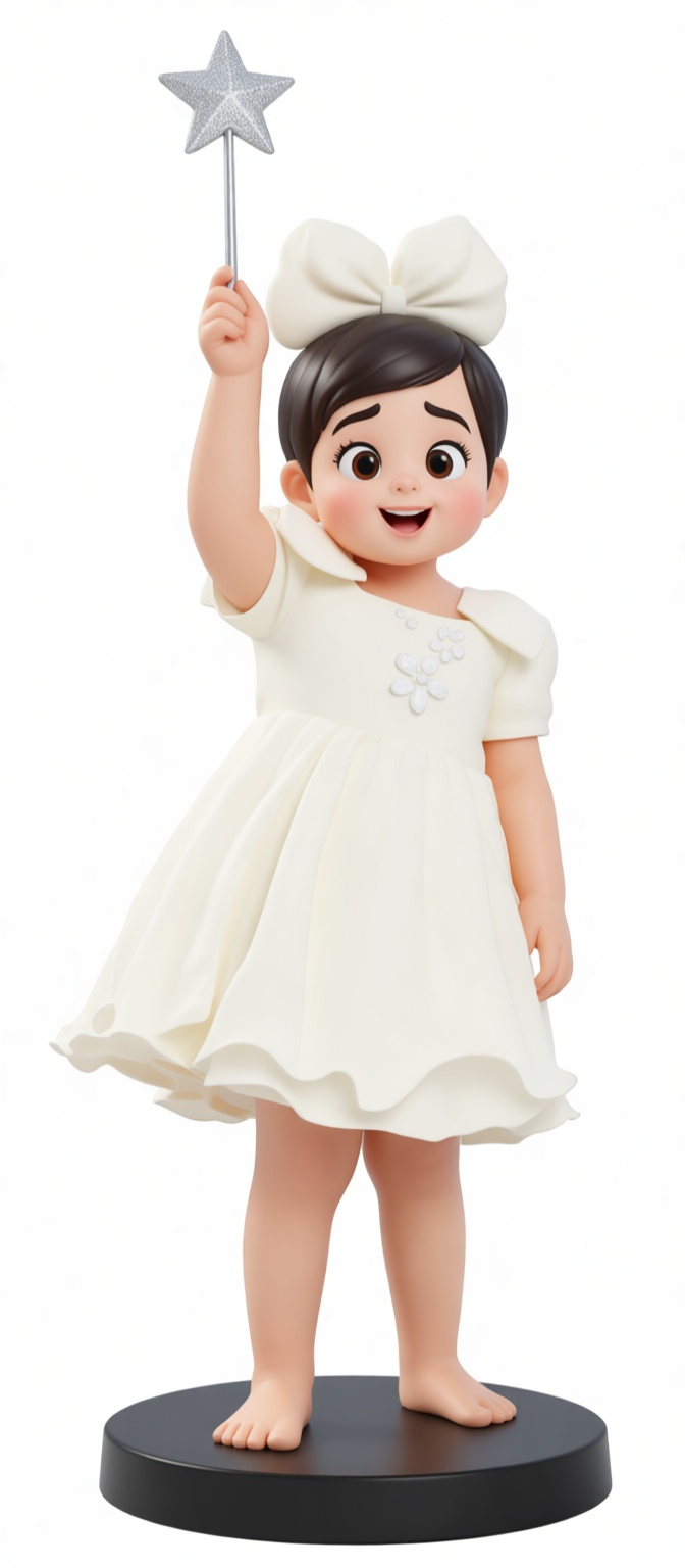 Girl with Star Wand Figurine free 3D printable STL