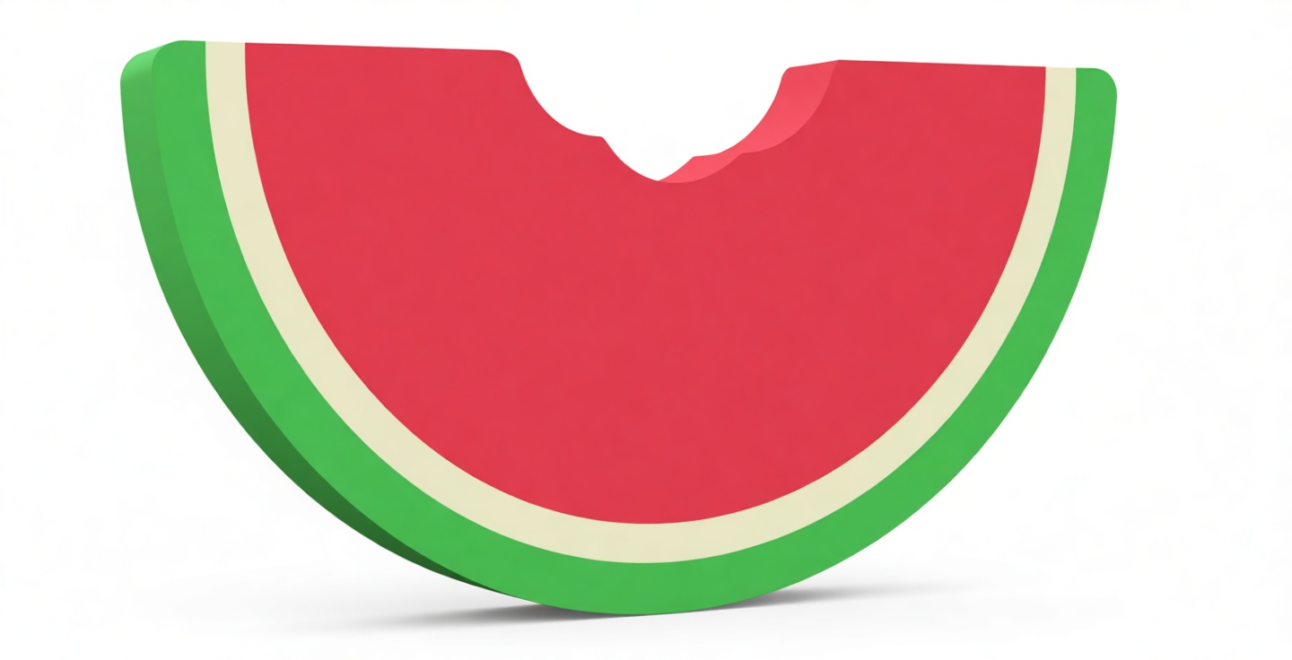 Watermelon Slice Model free 3D printable STL