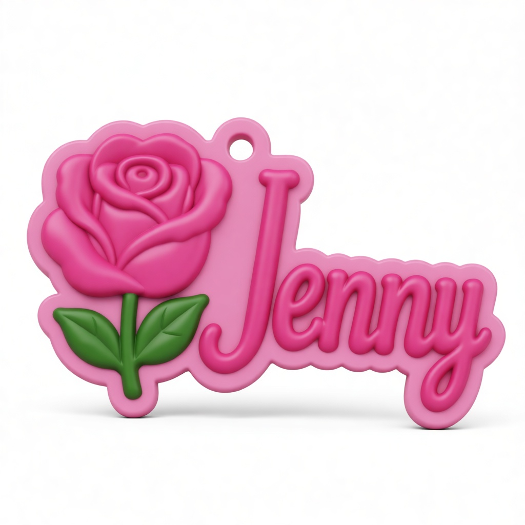 Jenny Rose Keychain free 3D printable STL
