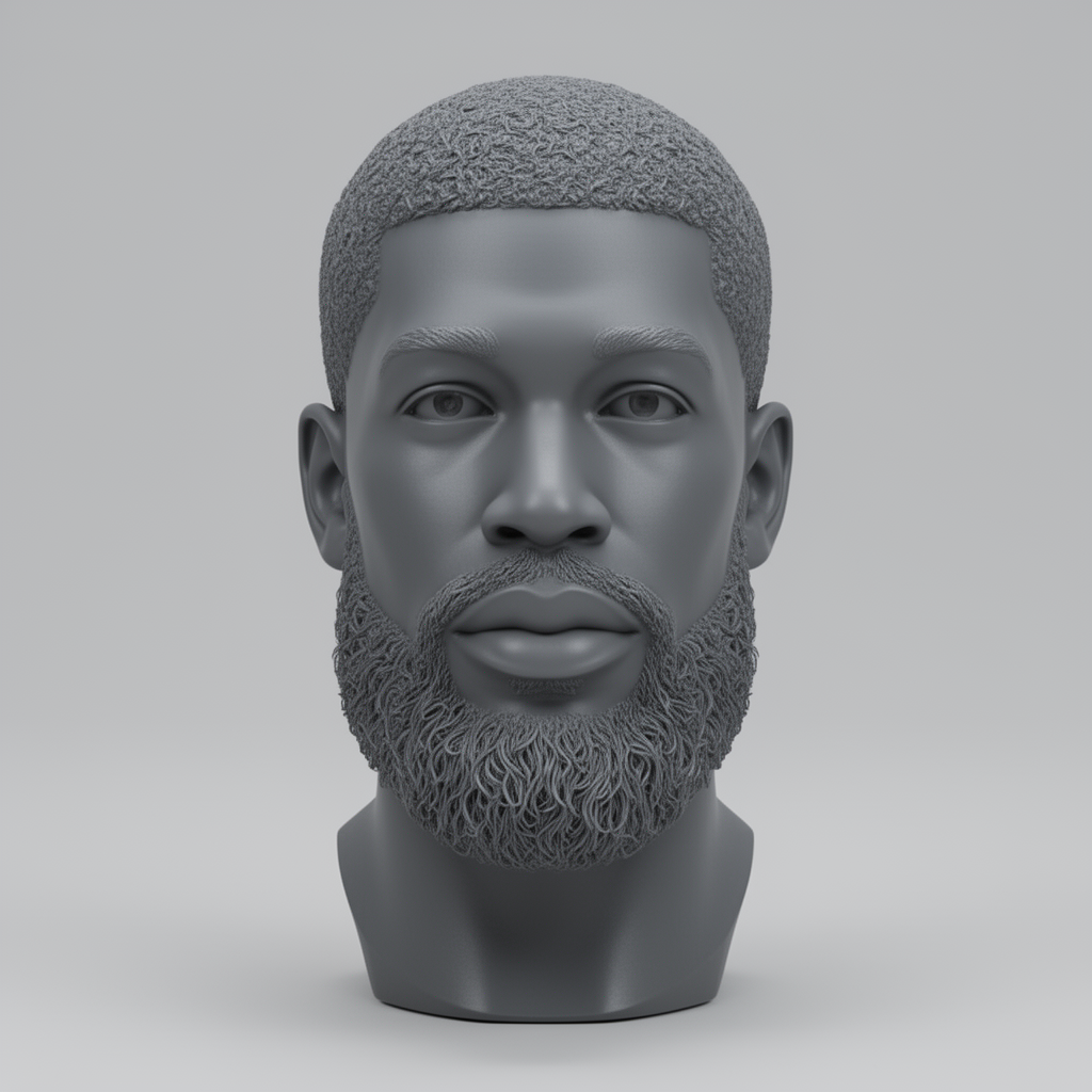Bearded Black Man Planter free 3D printable STL