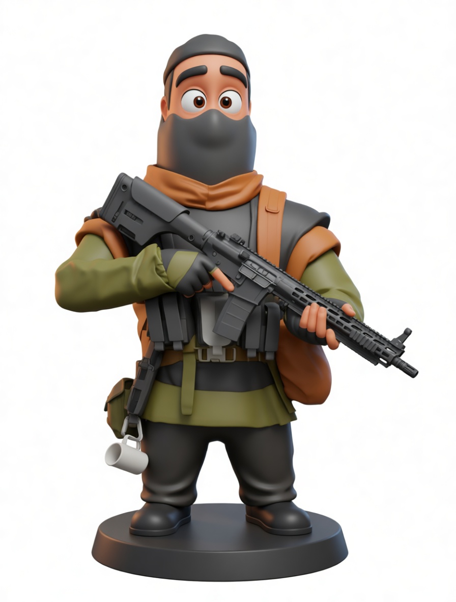 Modern Tactical Soldier Figurine free 3D printable STL