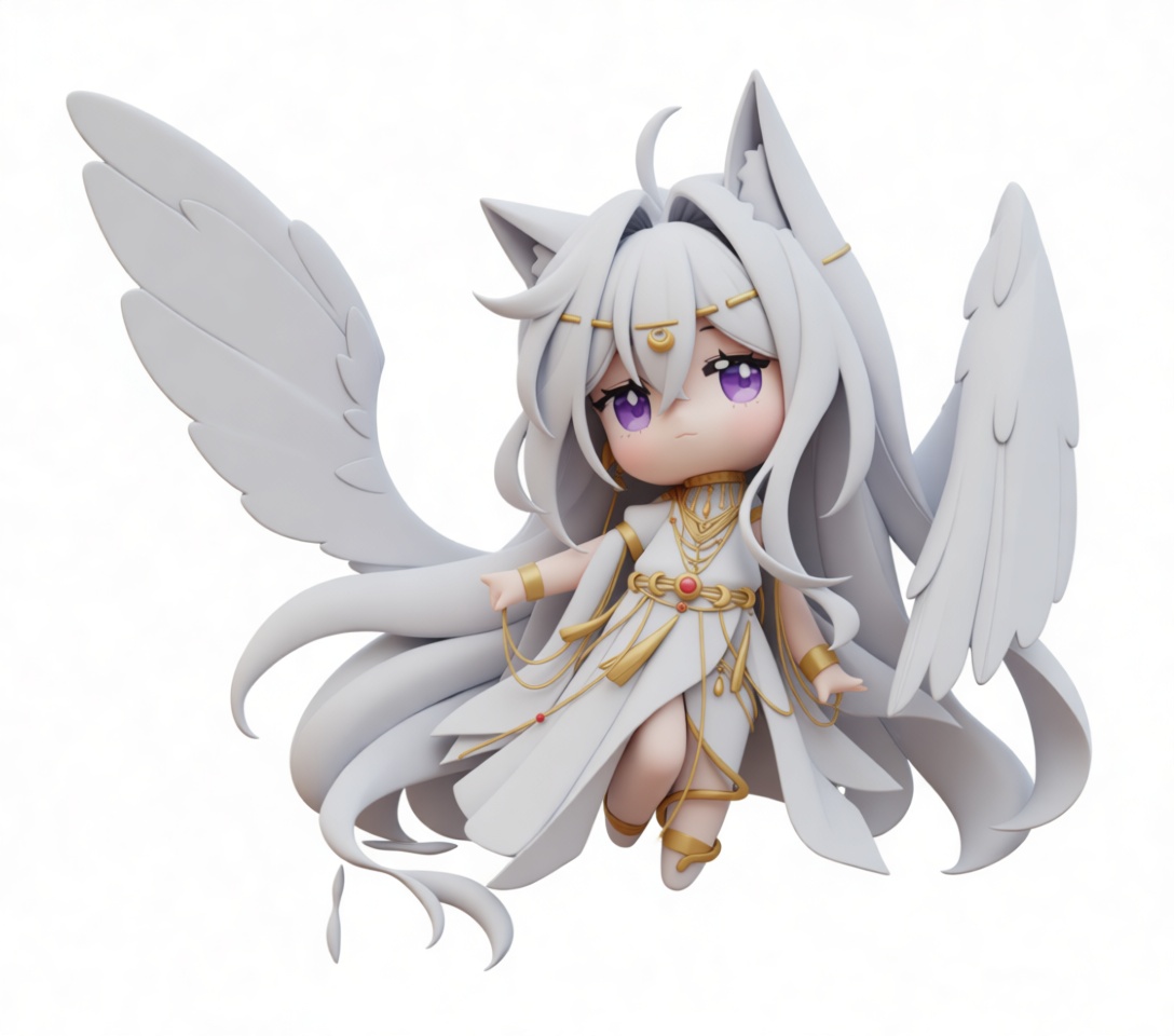 Angel White Fox Figurine free 3D printable STL