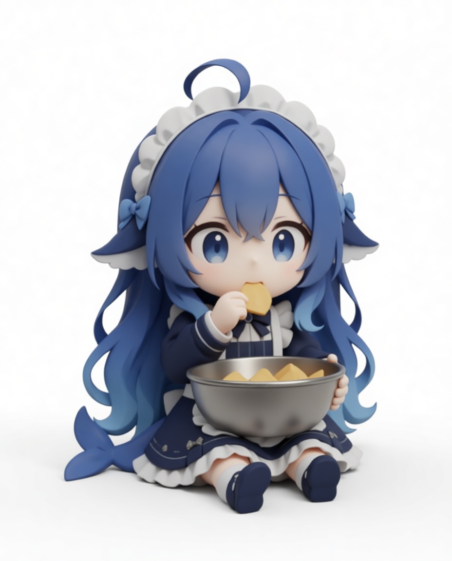 Gawr Gura Maid Figurine free 3D printable STL