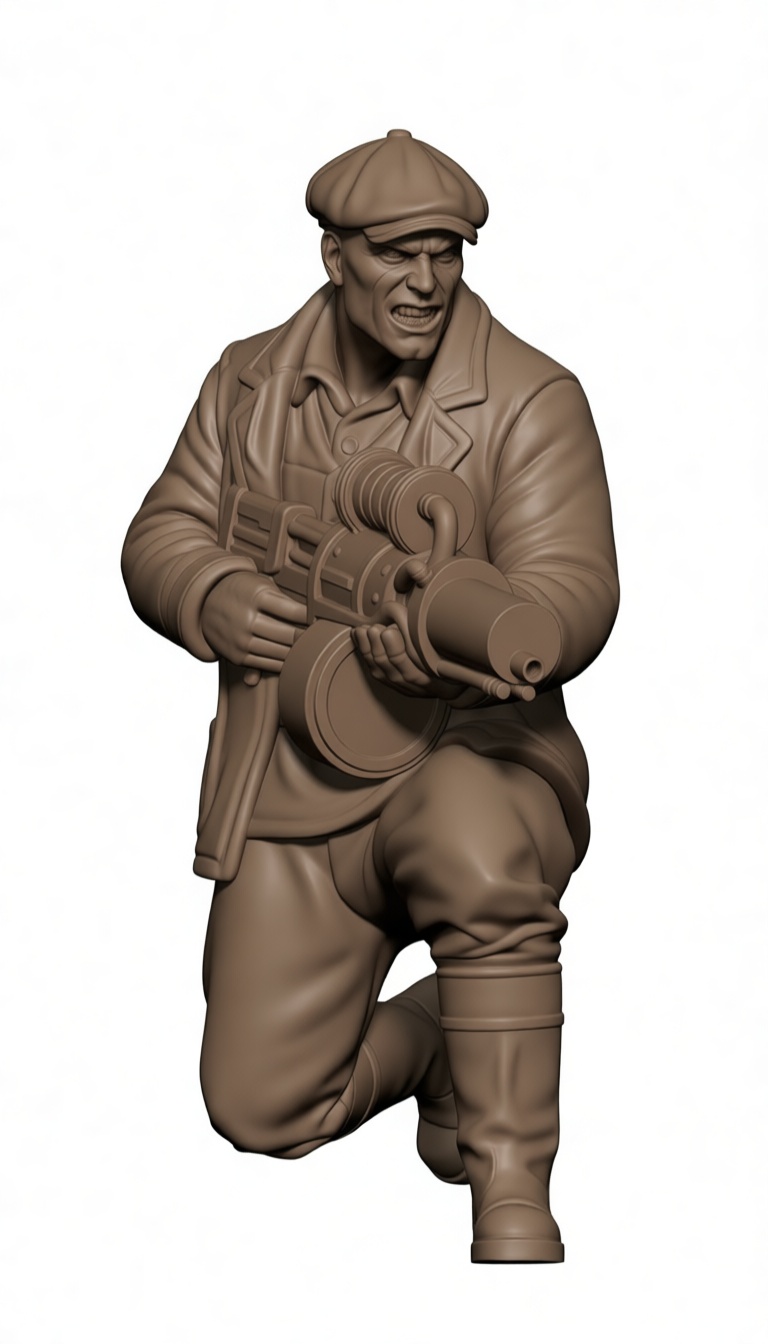 1920s Gangster Figurine free 3D printable STL