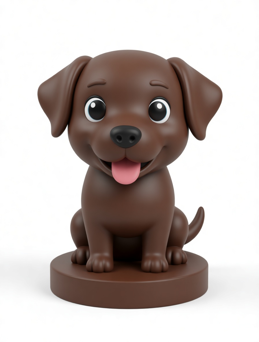 Chocolate Labrador Figurine free 3D printable STL