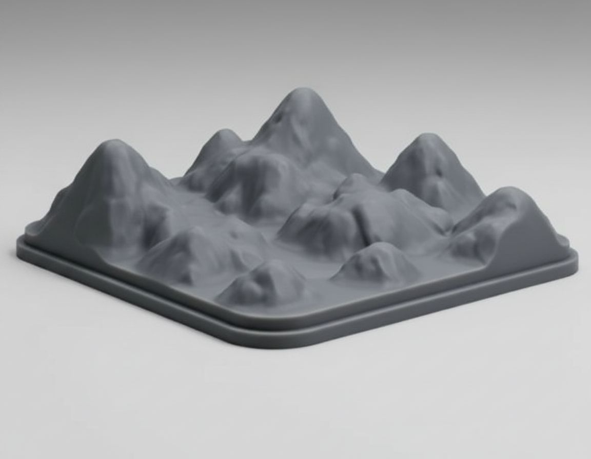 Mountain Terrain Model free 3D printable STL