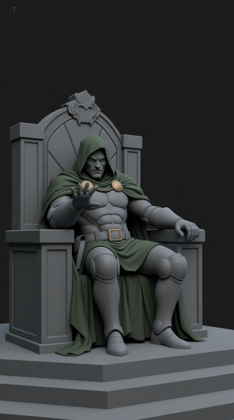 Doctor Doom Throne Figurine free 3D printable STL