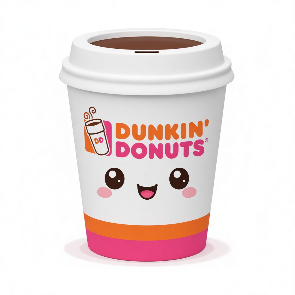Dunkin' Donuts Coffee Cup free 3D printable STL