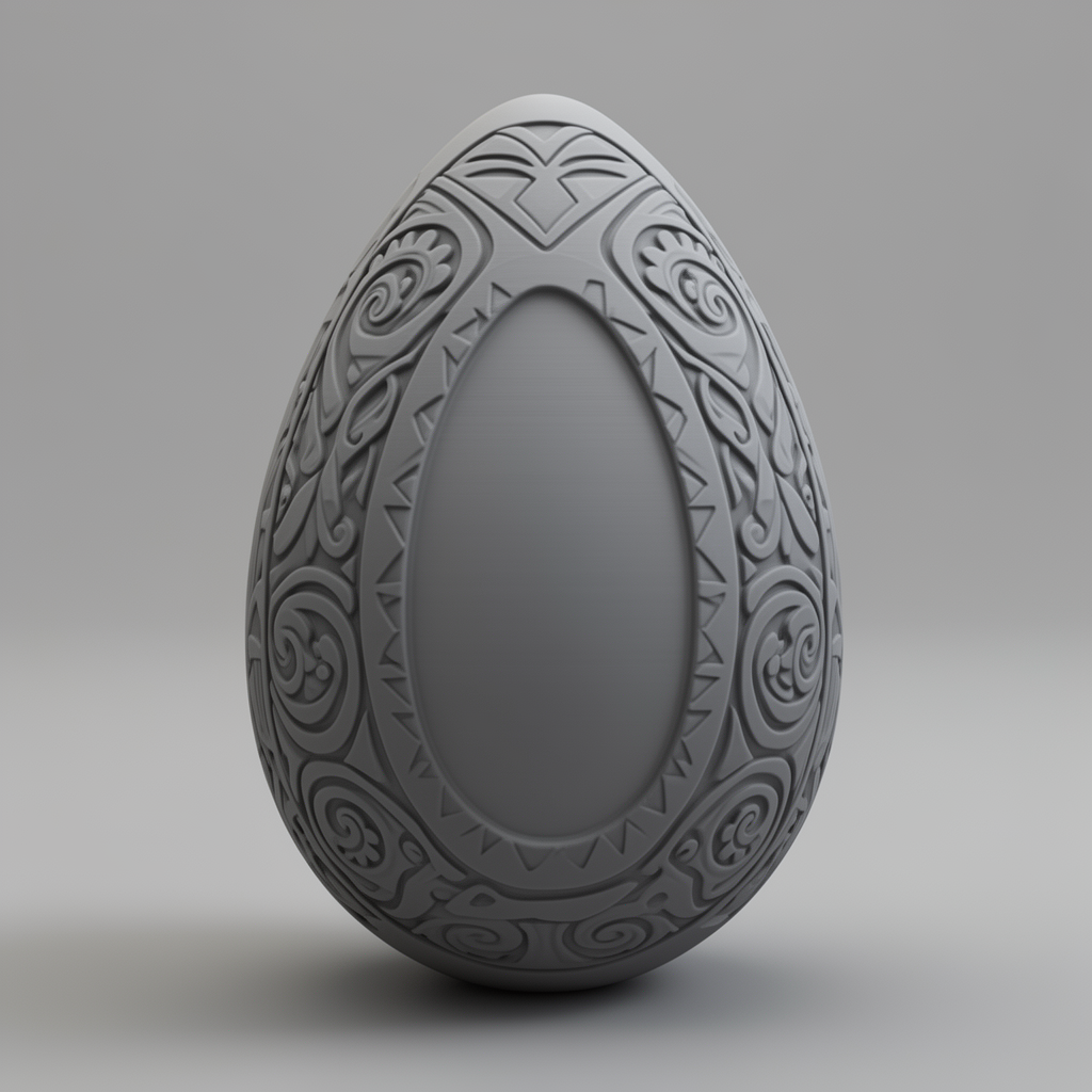 Hawaiian Tribal Egg Sculpture free 3D printable STL