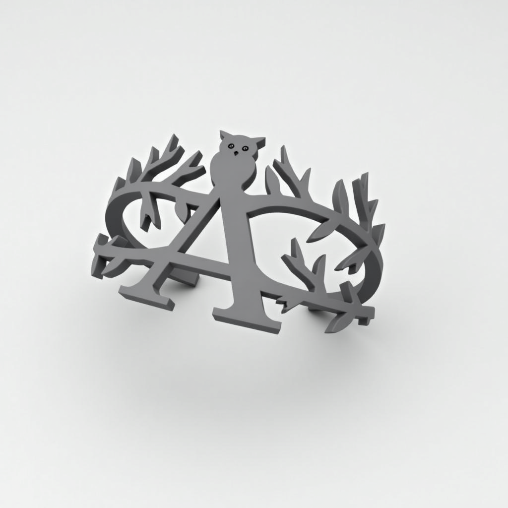 Ornate Owl Cuff Bracelet free 3D printable STL