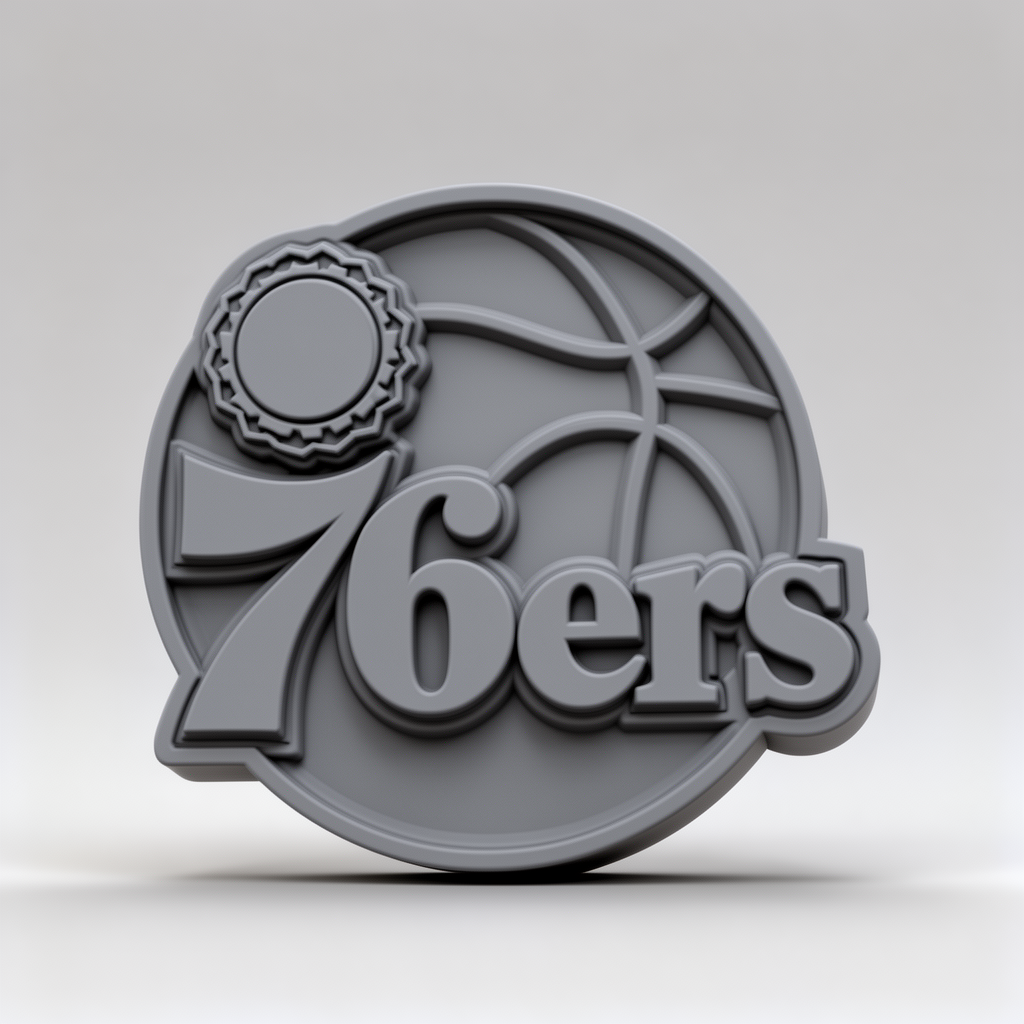 Philadelphia 76ers Logo Sculpture free 3D printable STL