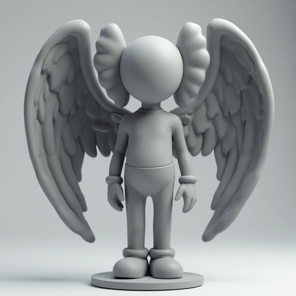Kaws Figure with Angel Wings free 3D printable STL