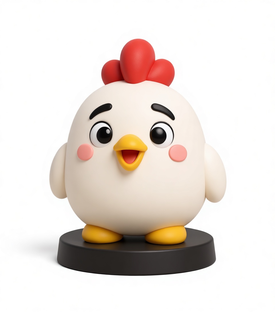 Cute Chicken Figurine free 3D printable STL