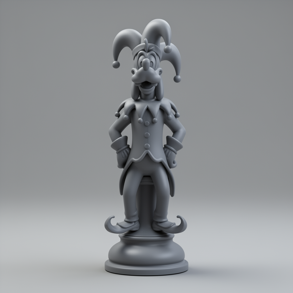 Goofy Jester Bishop Figurine free 3D printable STL