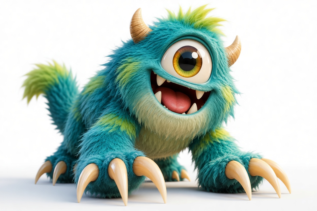 Cute Cyclops Monster Figurine free 3D printable STL