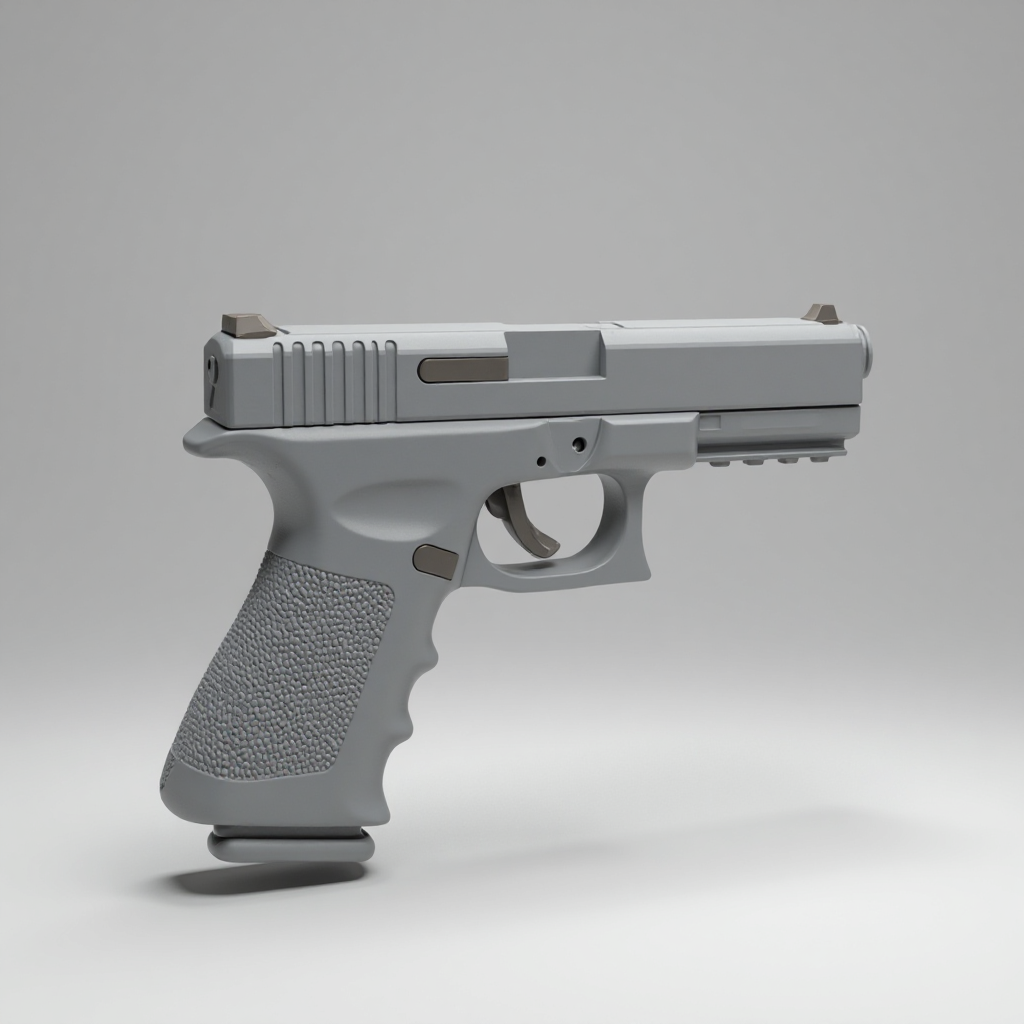 Glock Pistol Model free 3D printable STL